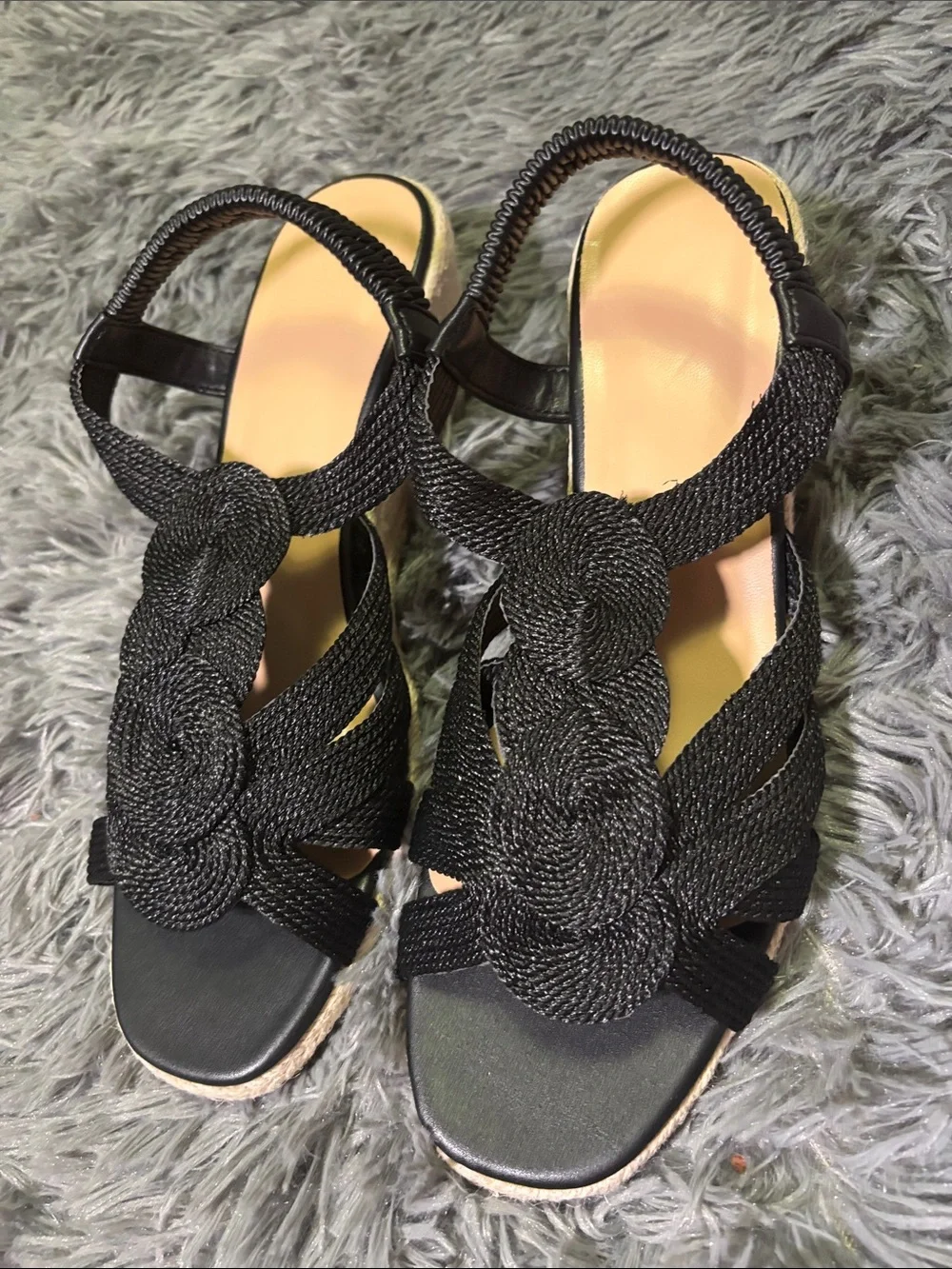 HARENCE Wedge Sandals for Women Espadrilles: Comfortable Platform sz 9 new